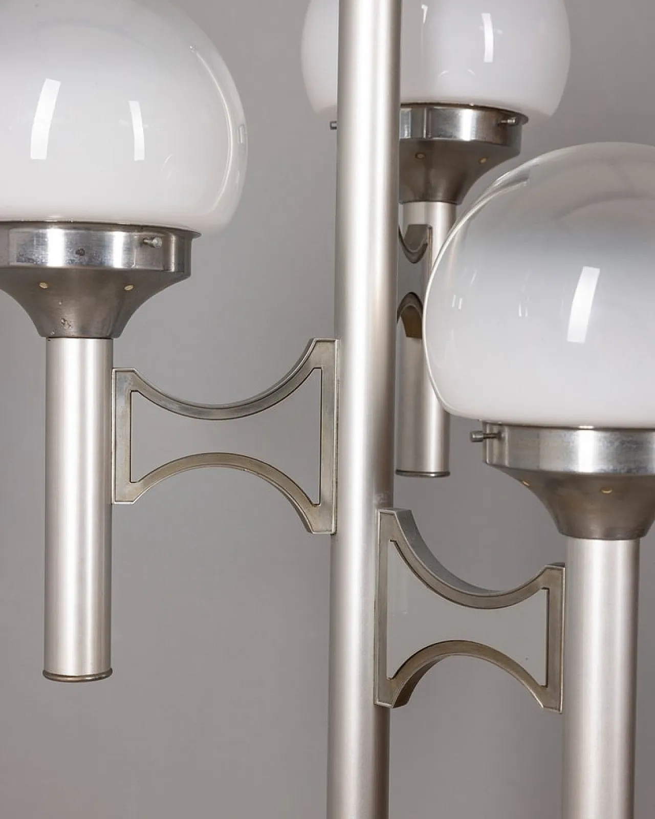 Lampada da terra a tre luci in vetro di Sciolari, anni '70 4