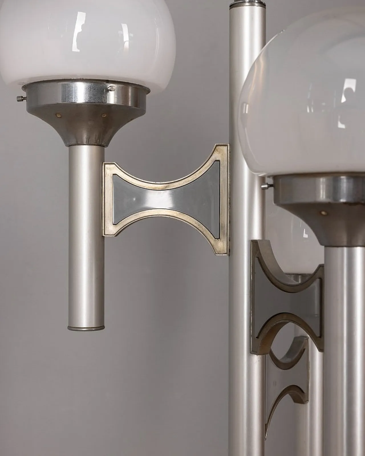 Lampada da terra a tre luci in vetro di Sciolari, anni '70 5