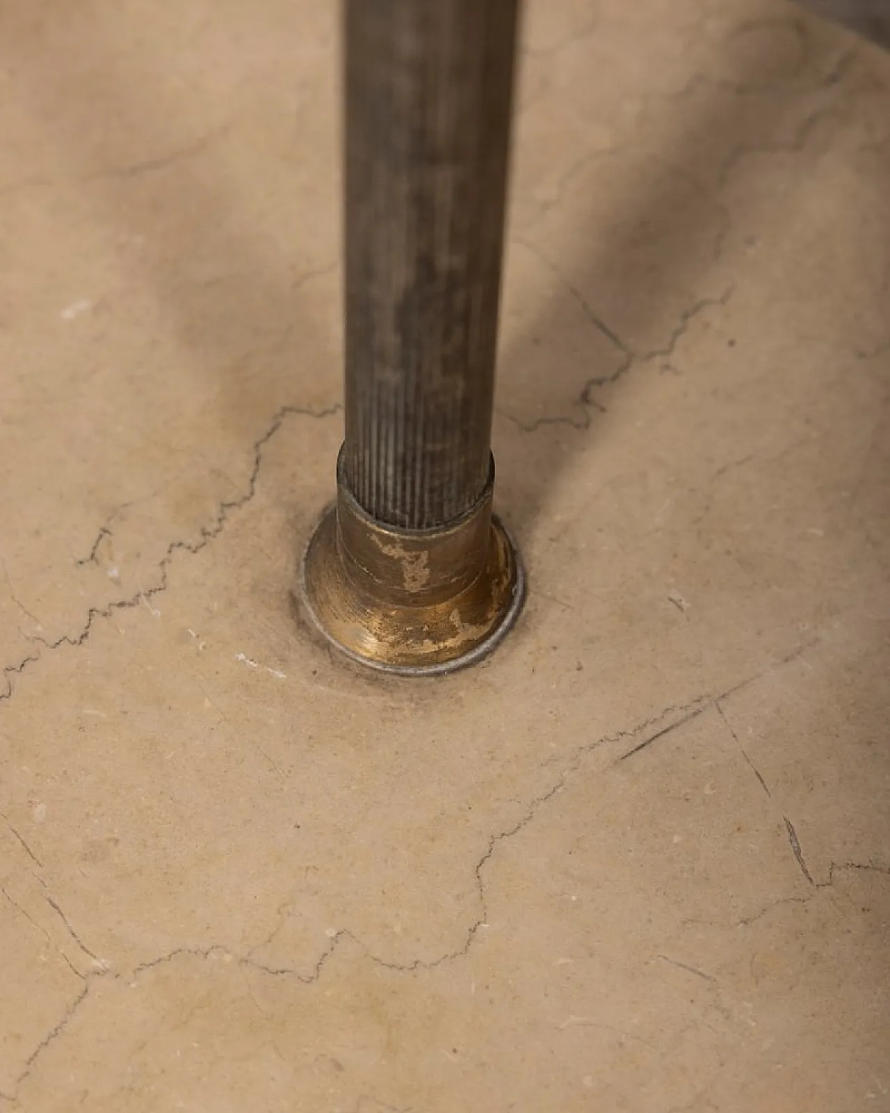 Attaccapanni in marmo, ottone e legno, anni '60 7