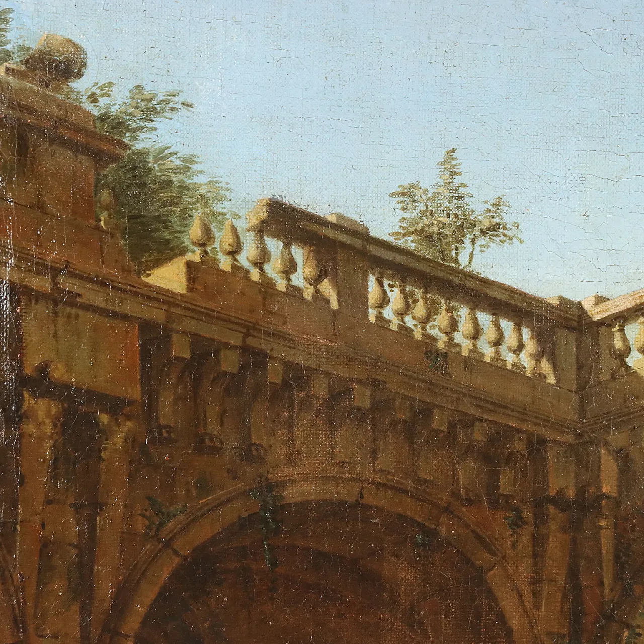 Architectural Capriccio with Figures, oil on canvas, late 18th century 8