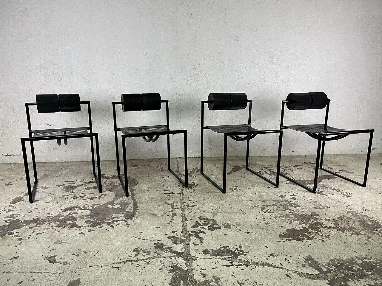 4 Sedie Prima di Mario Botta per Alias, anni '80 2