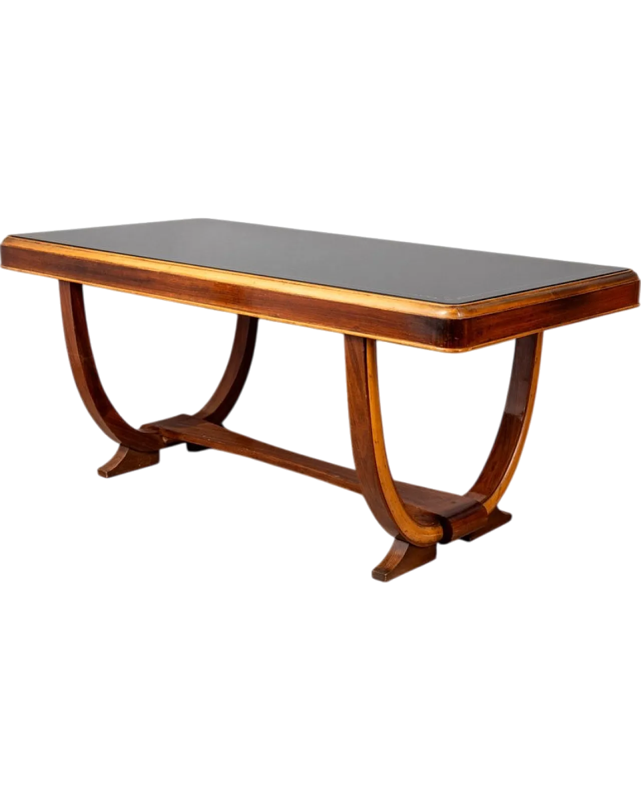 Dining table in wood and glass, 1930s 11