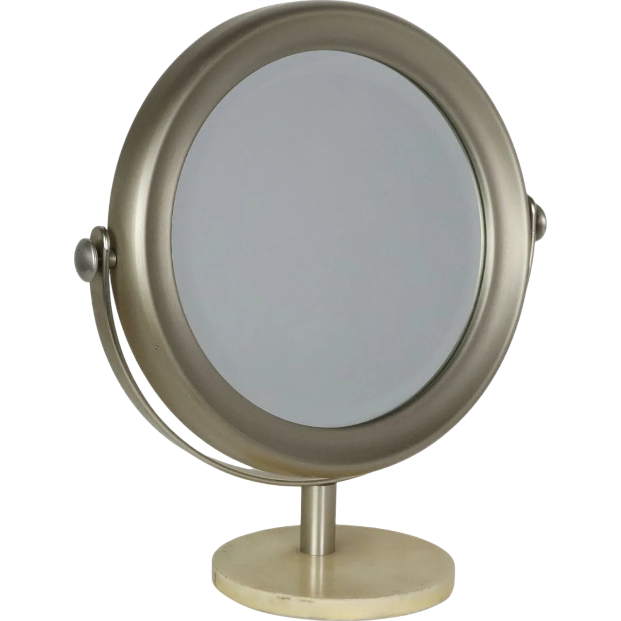 Specchio da tavolo in marmo e metallo, anni '60 7