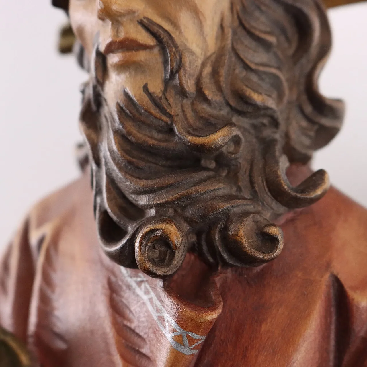 Wooden stoup, Val Gardena manufacture, 20th century 4