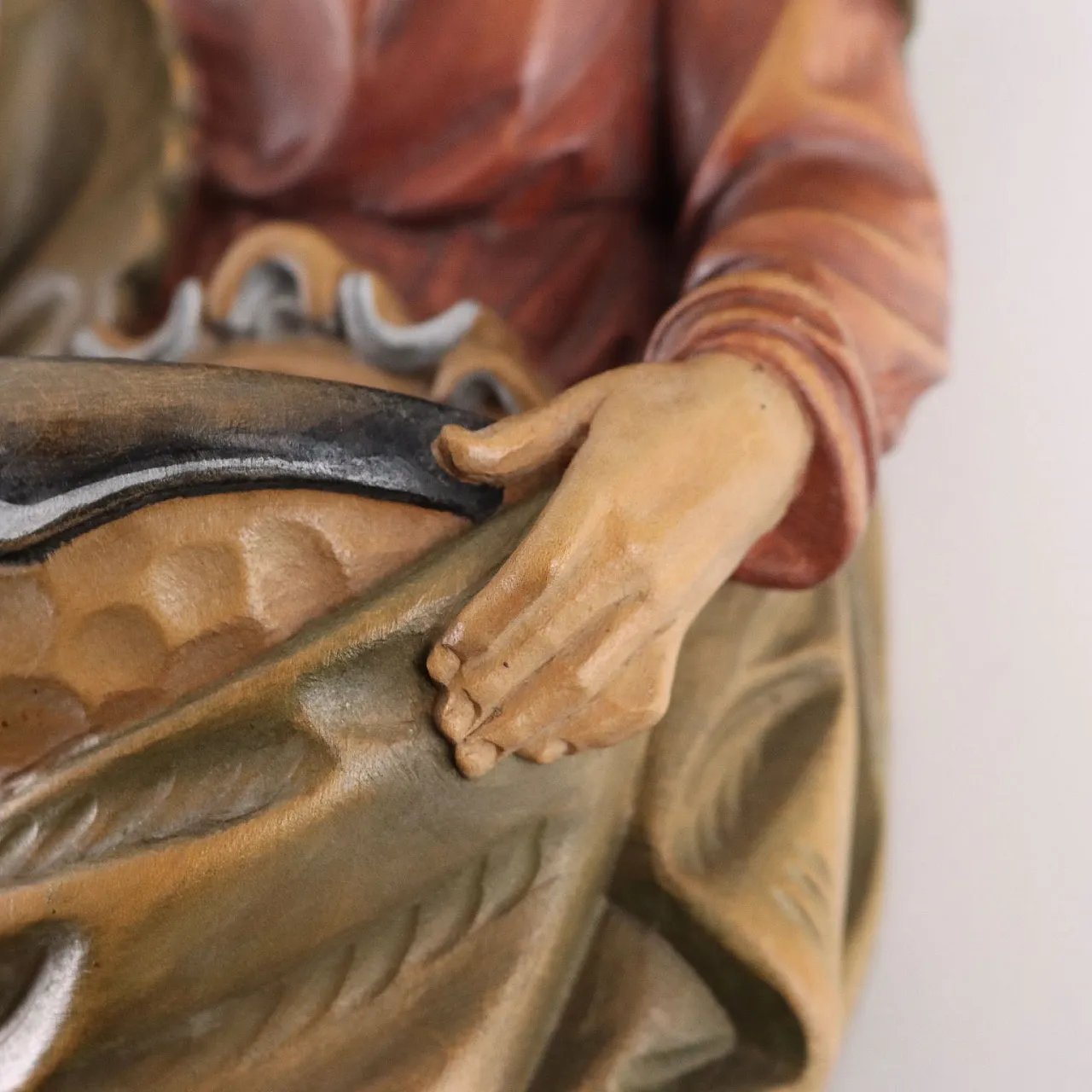 Wooden stoup, Val Gardena manufacture, 20th century 6