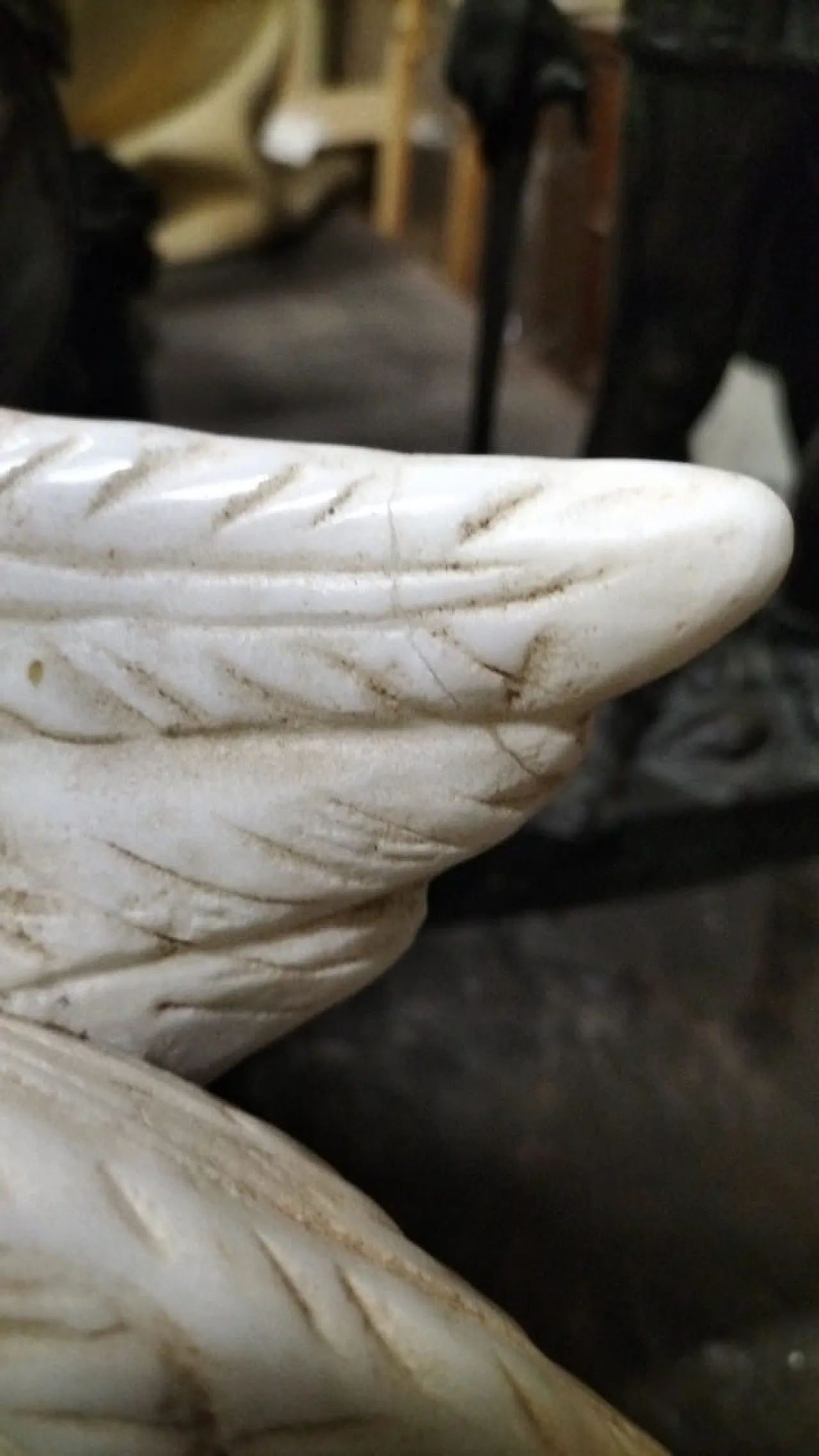 Scultura di Leone di San Marco in marmo bianco Thassos, inizio '900 11