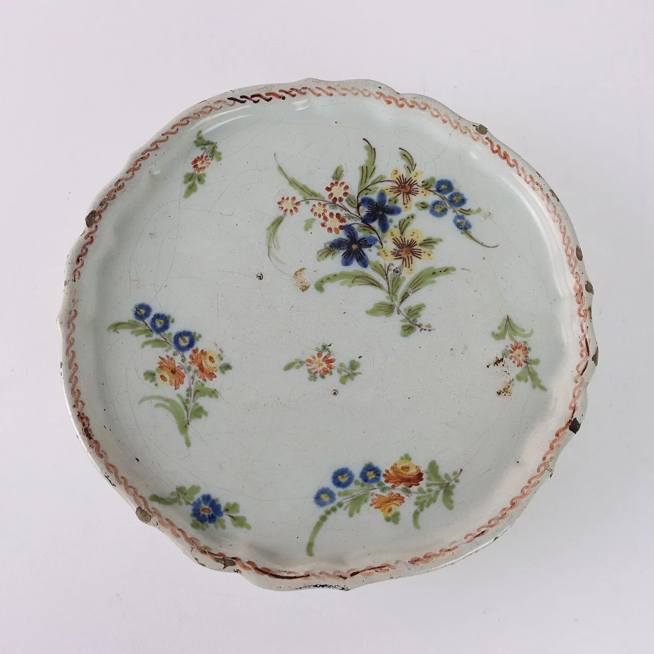 Alzatina in Maiolica con decorazioni, '800 3