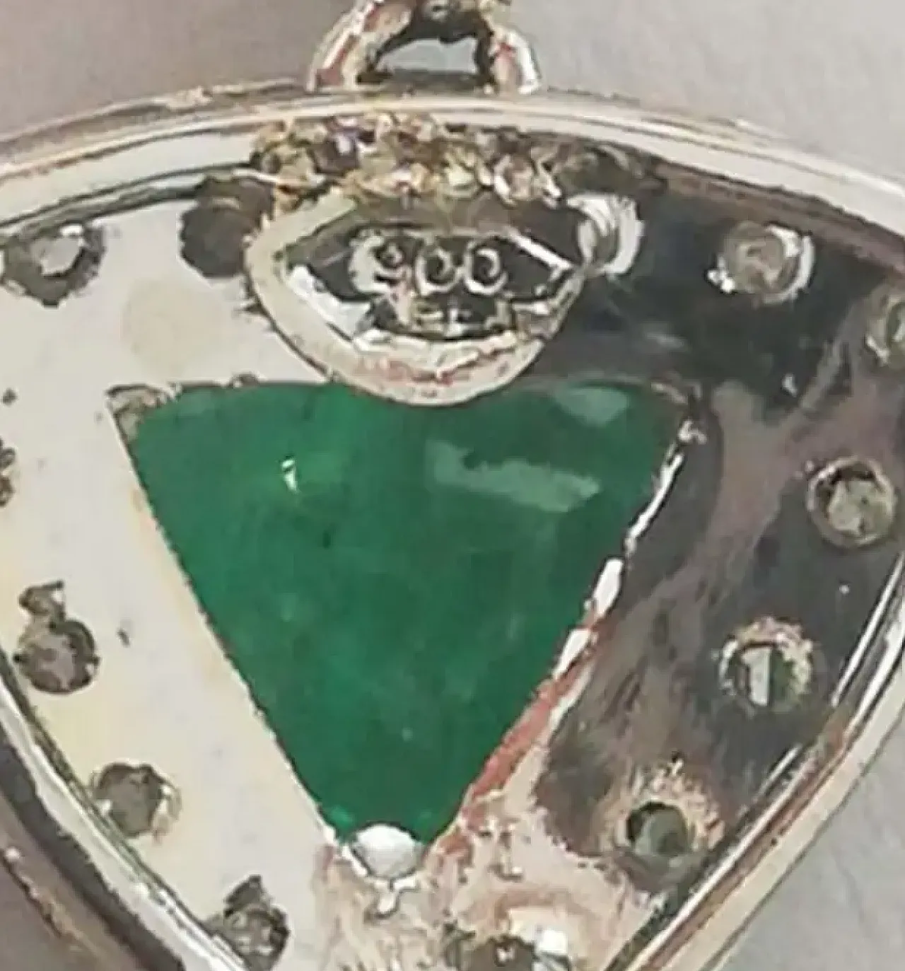 Necklace with onyx, emeralds, diamonds and platinum pendant, 1970s 6