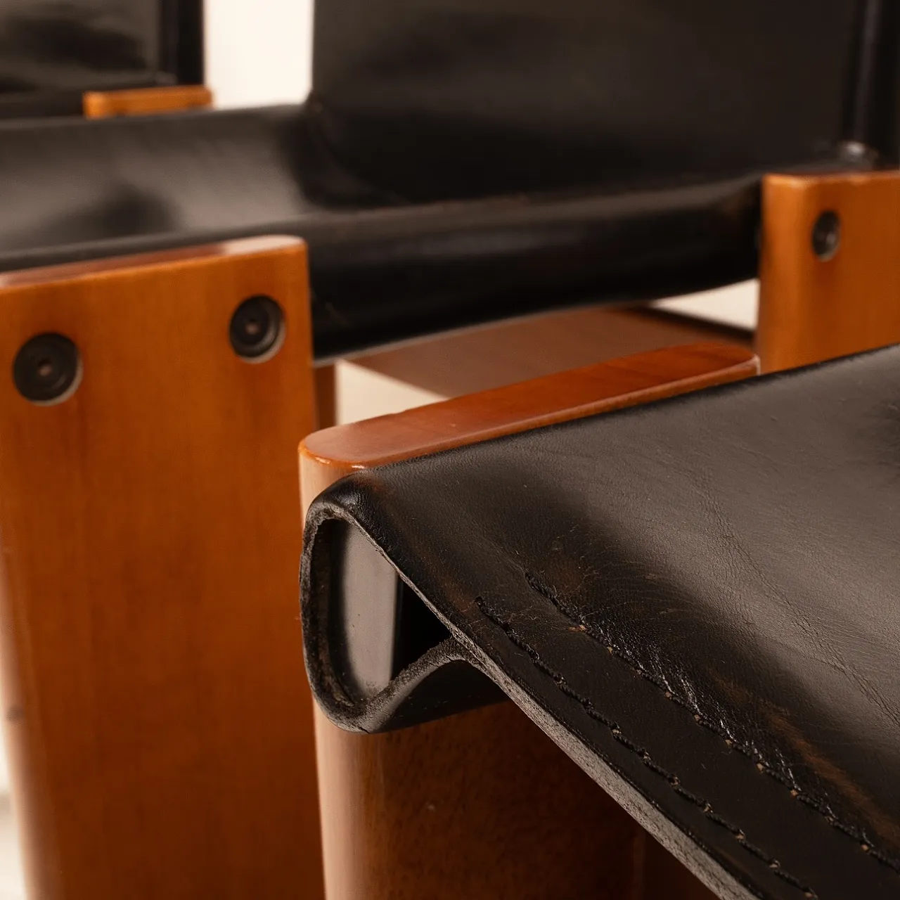 4 Sedie Monk di Afra e Tobia Scarpa per Molteni, anni '70 45