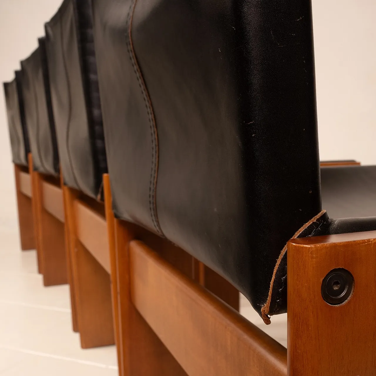 4 Sedie Monk di Afra e Tobia Scarpa per Molteni, anni '70 52