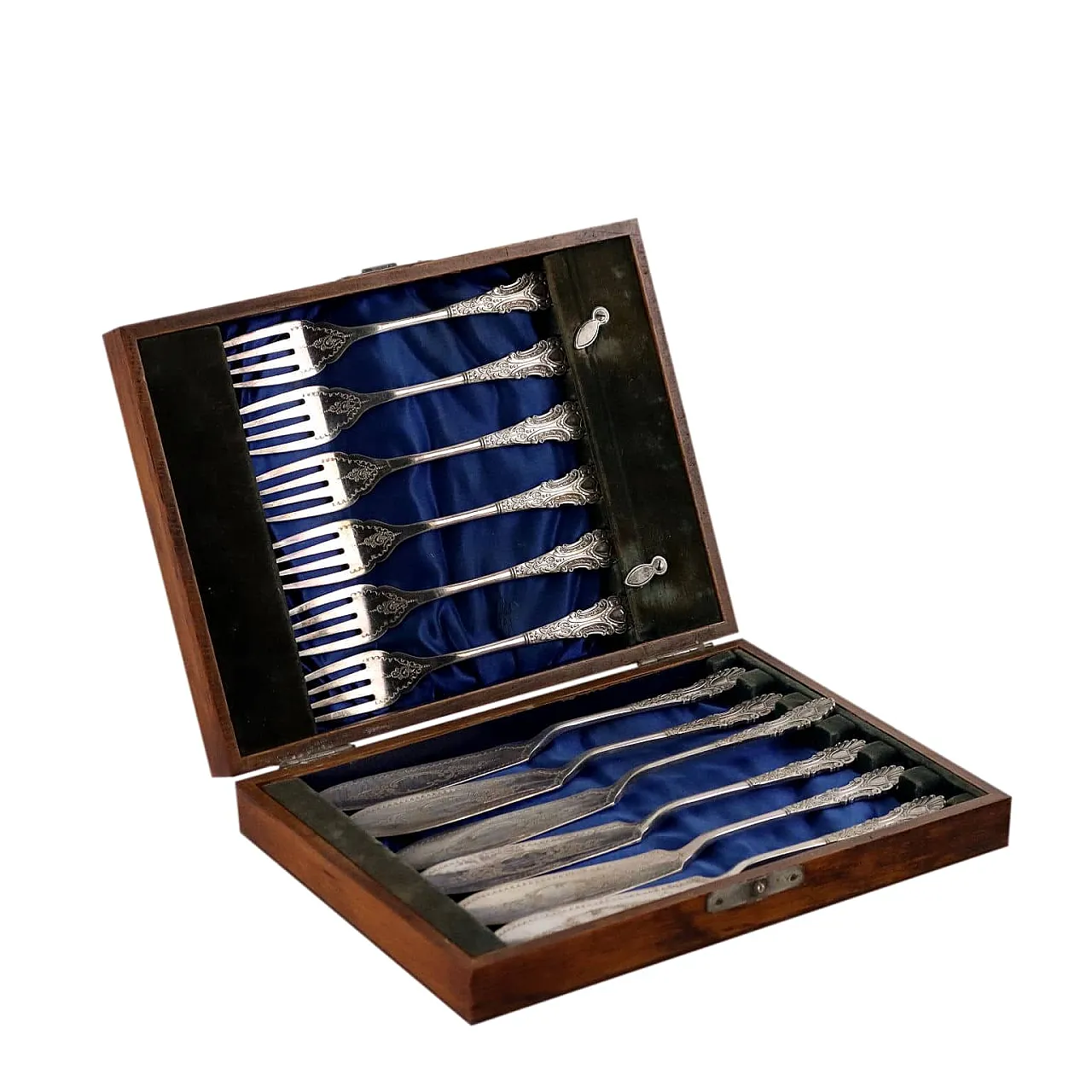 Servizio di Posate da Dolce in Metallo Argentato 1