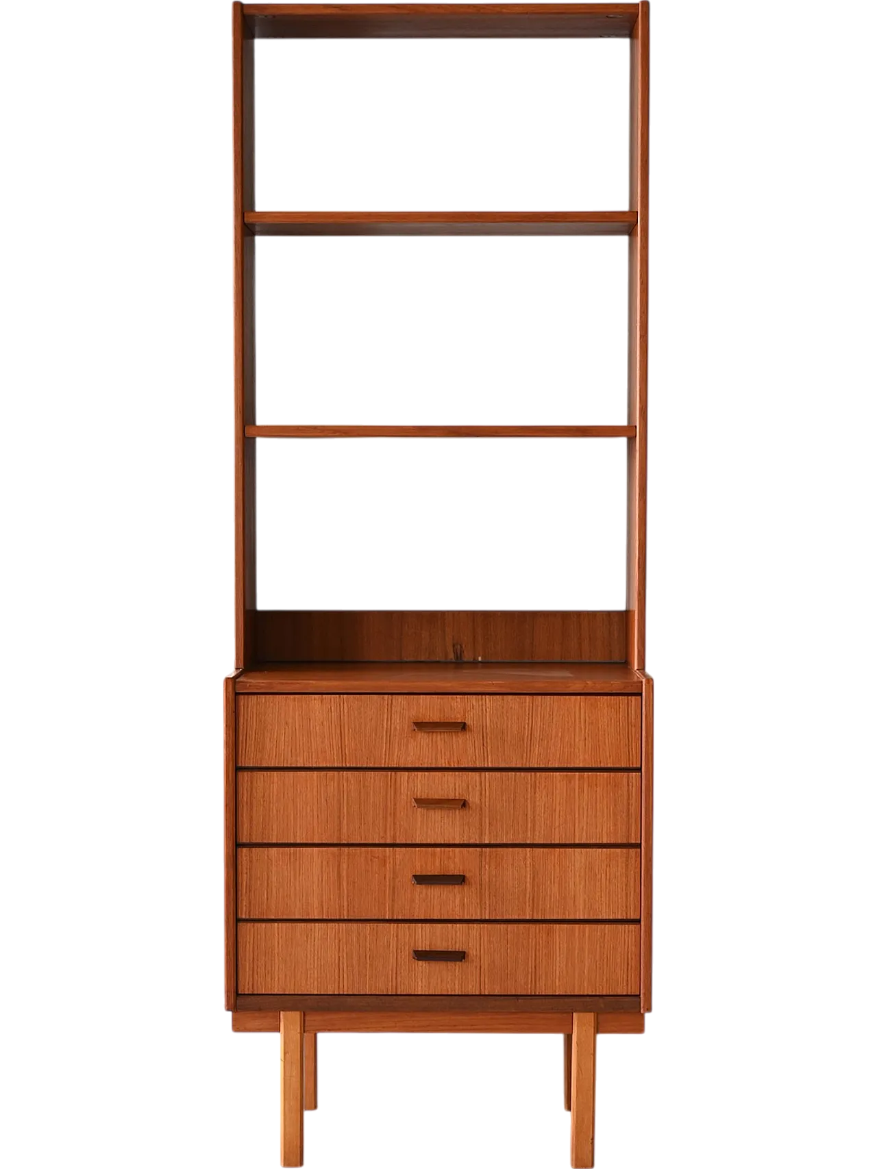 Teak bookcase with drawers 7