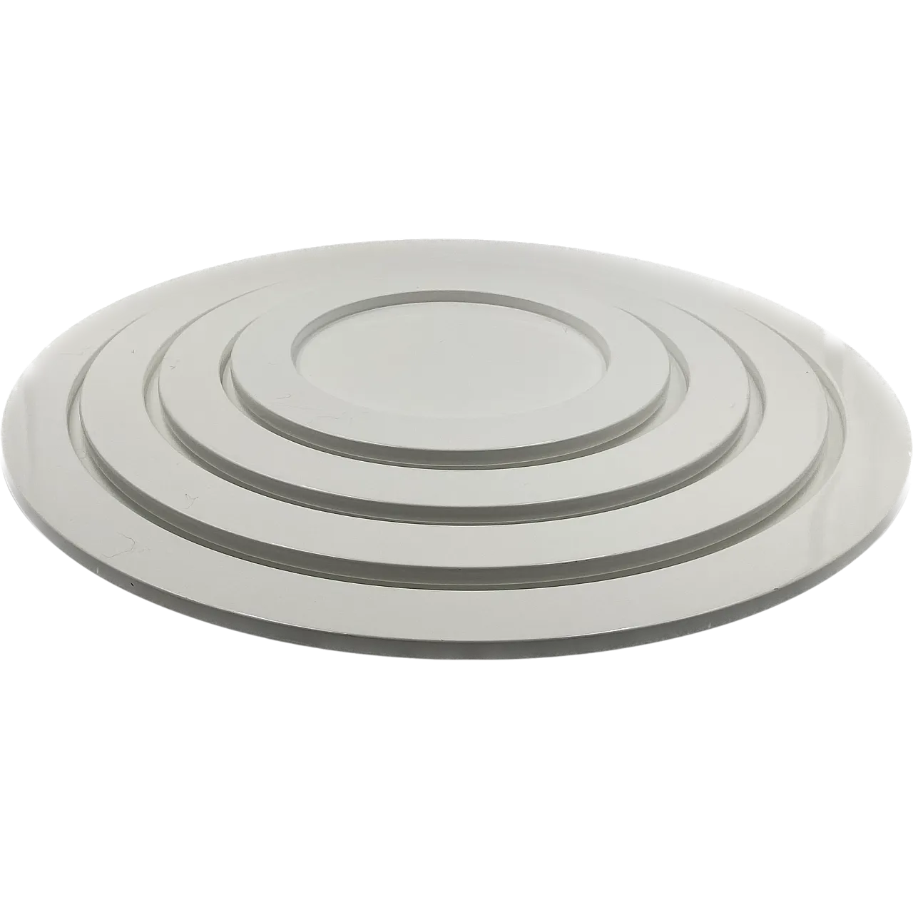 Centrotavola composto da vassoi impilabili bianchi, anni '70 9