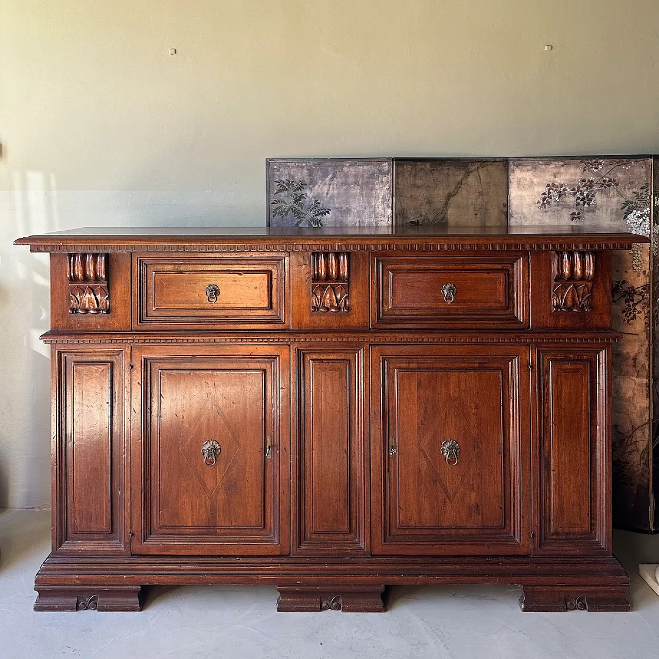 Grande credenza madia in noce, '900 1