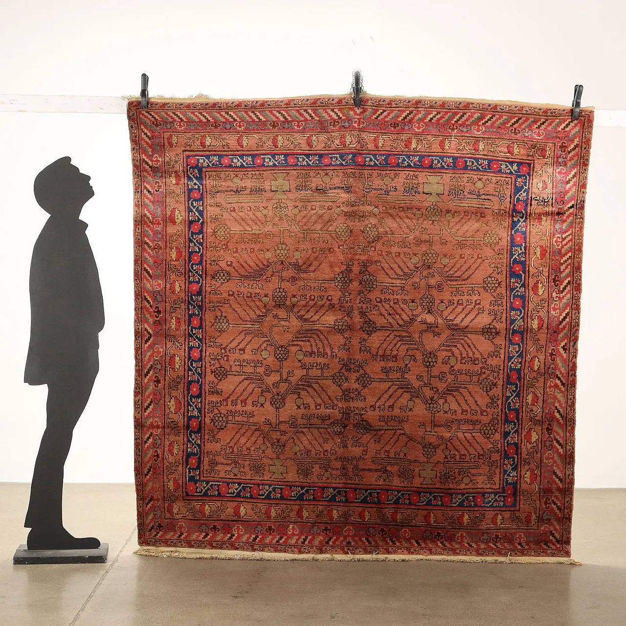 Kotan carpet cotton wool big knot Uzbekistan, 20th century 2