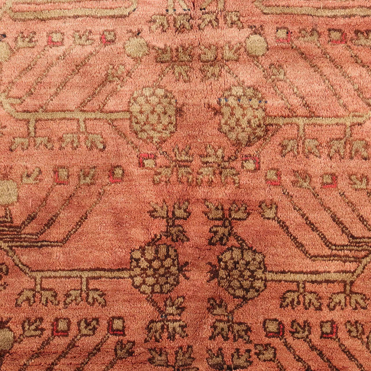 Kotan carpet cotton wool big knot Uzbekistan, 20th century 4