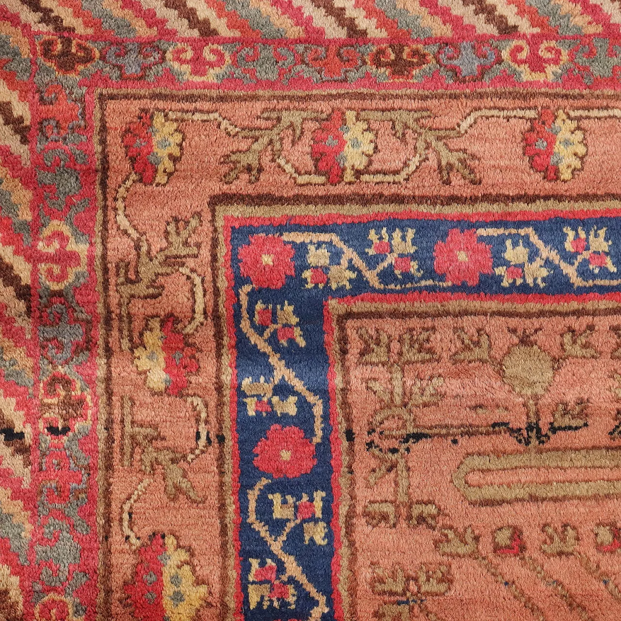 Kotan carpet cotton wool big knot Uzbekistan, 20th century 5