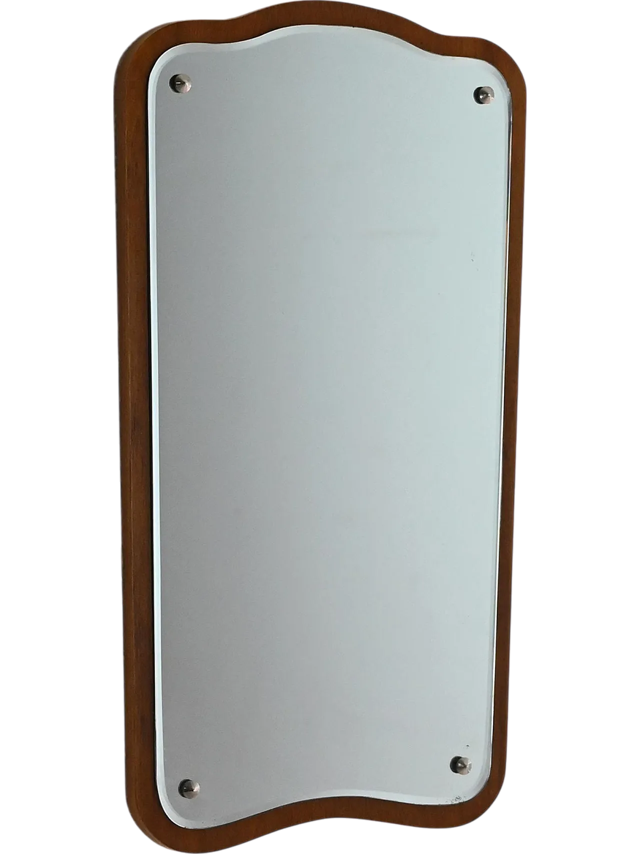 Specchio con cornice ondulata, anni '60 7