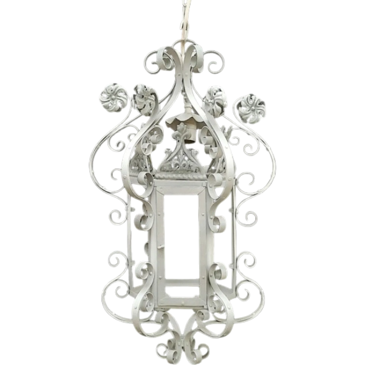 Hexagonal lamp with rosettes, 50s 8