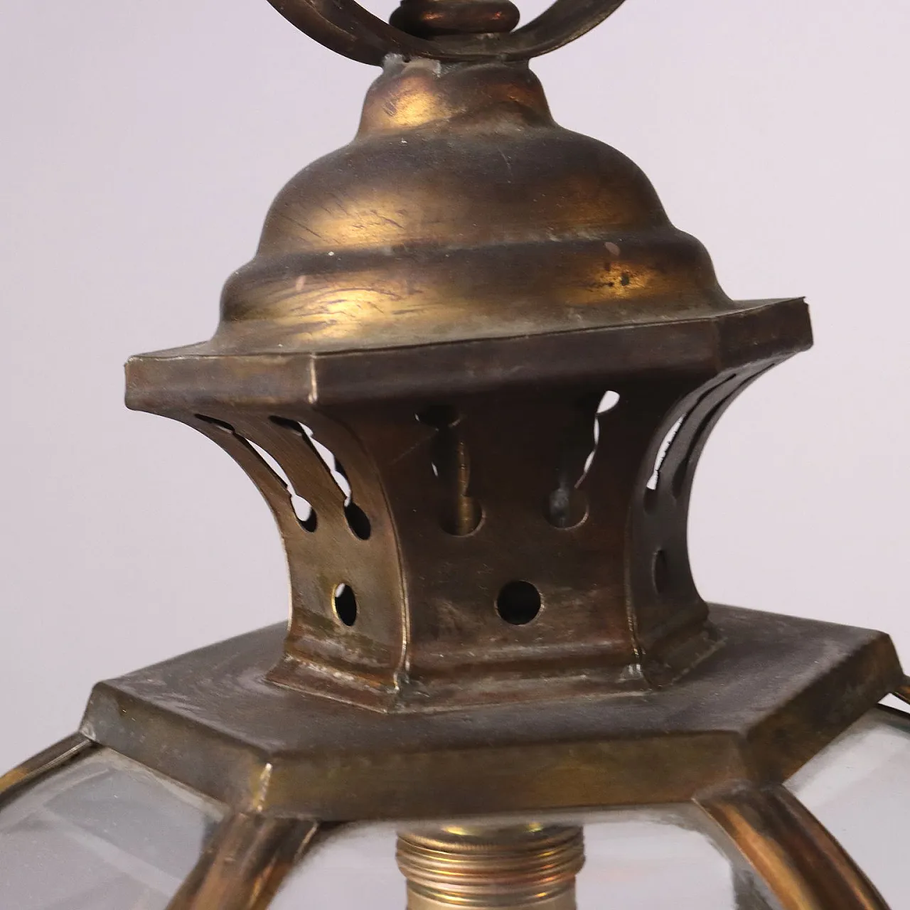 Sheet metal and glass lantern 5