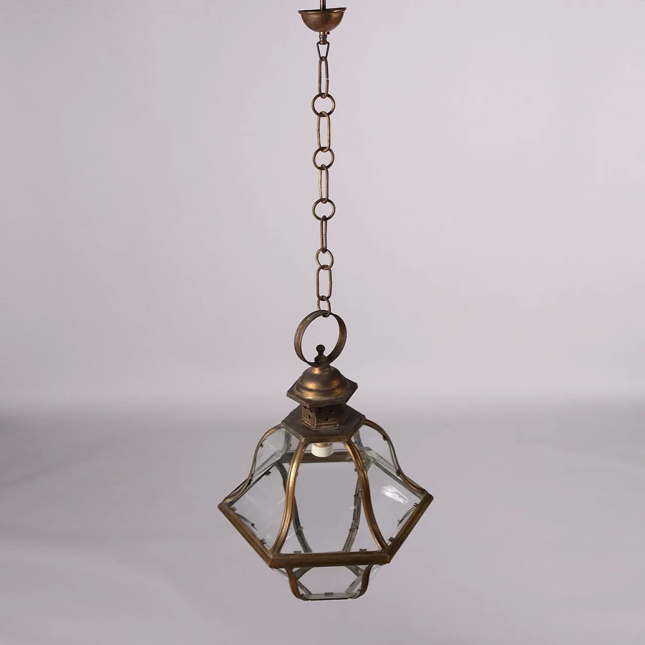 Sheet metal and glass lantern 6