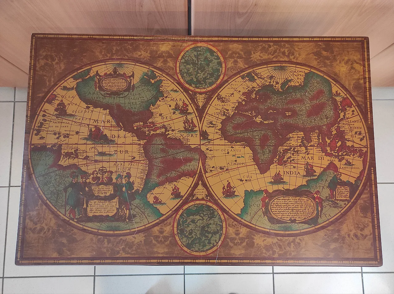 Coffee table with magazine rack, 80s 1