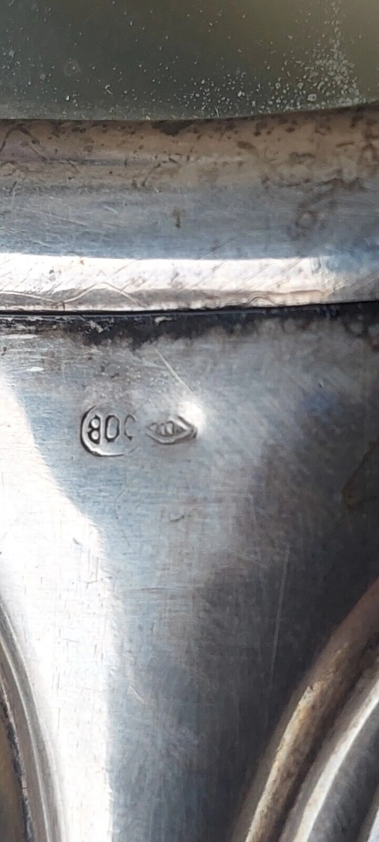 Specchio e spazzola in argento, primo '900 13