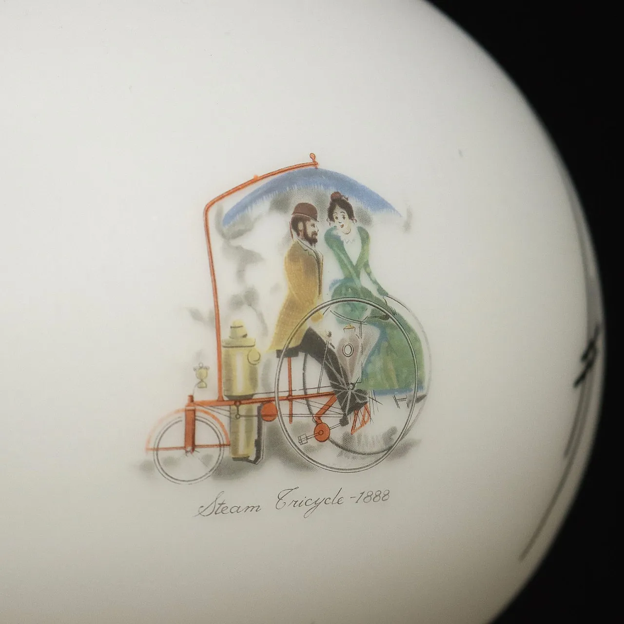 Opal glass chandelier with decorative patterns, 1960s 8