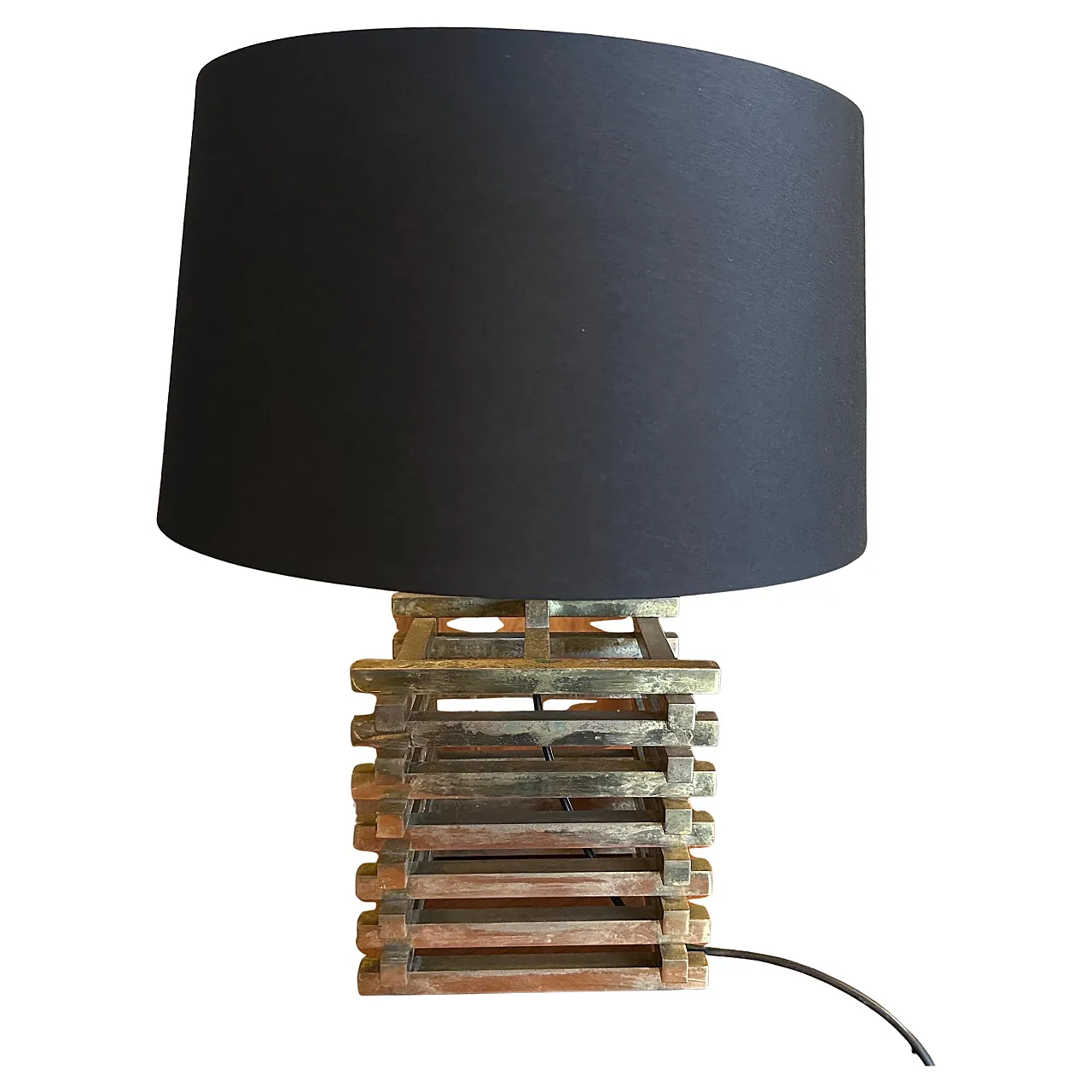 Brass table lamp by Romeo Rega, 1970s 1