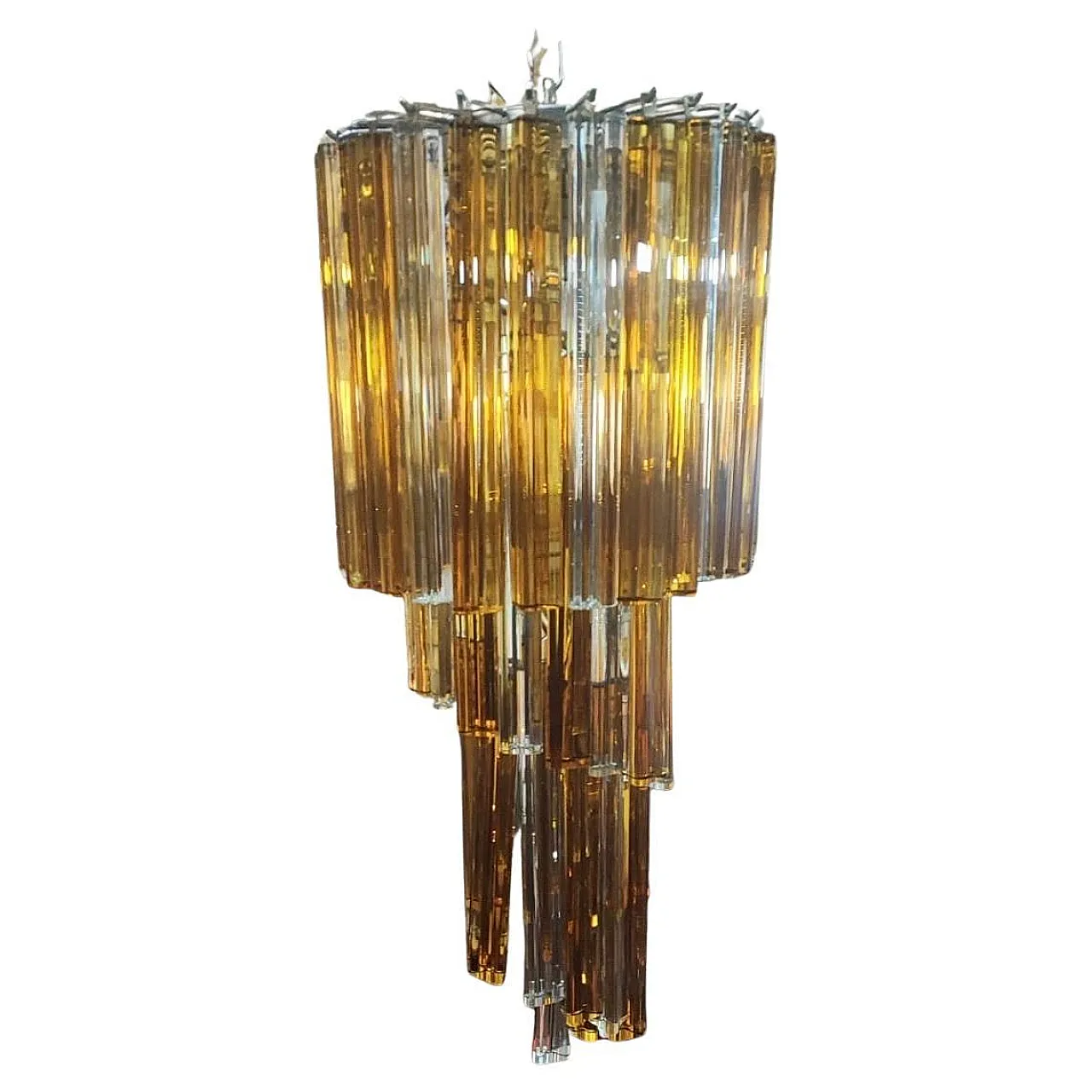 Trilobi Murano glass spiral chandelier, 1960s 1
