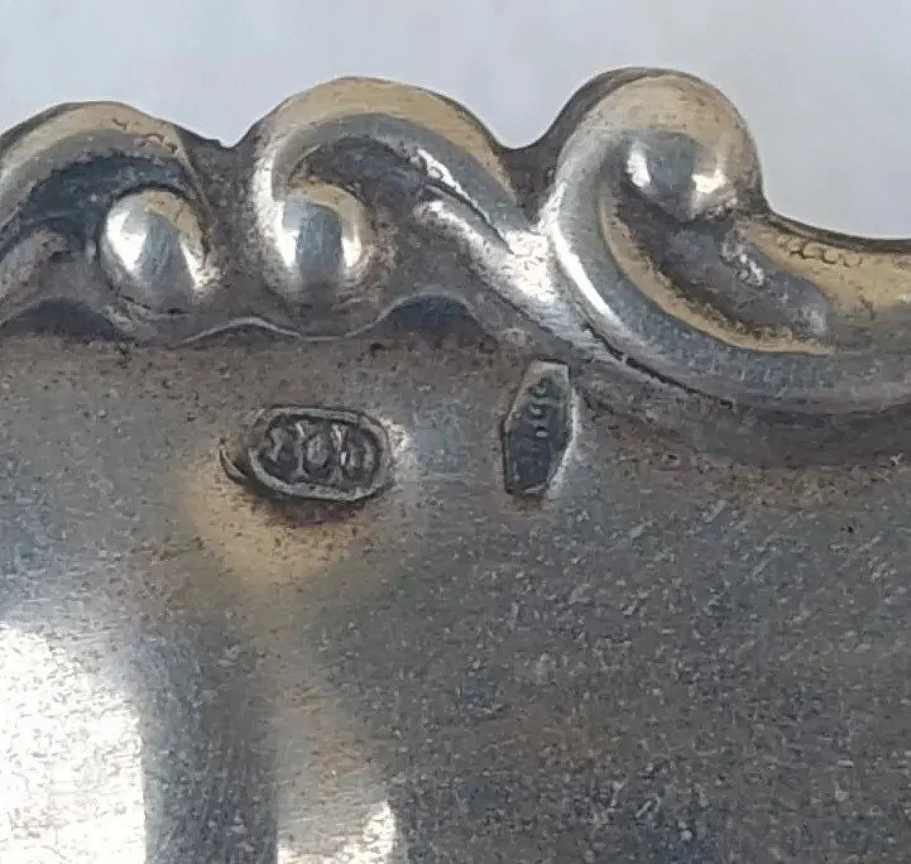 Vassoio centrotavola in argento, '800 1