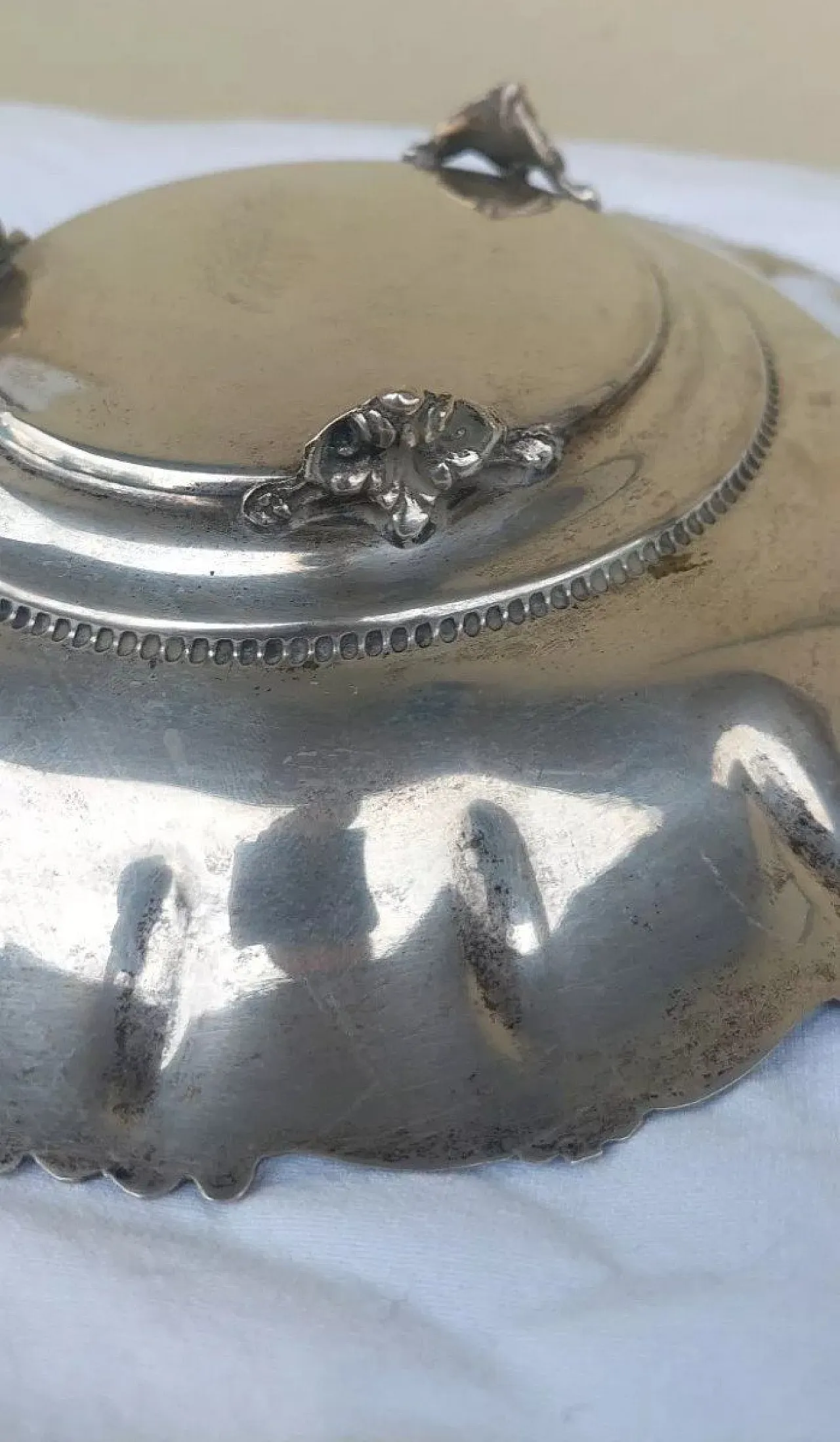 Vassoio centrotavola in argento, '800 9