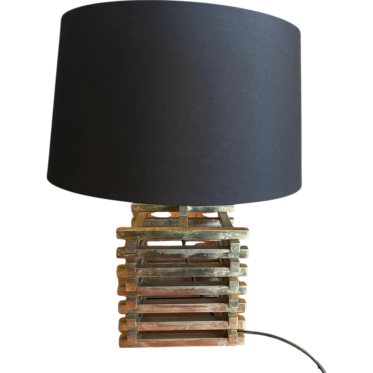 Brass table lamp by Romeo Rega, 1970s 12