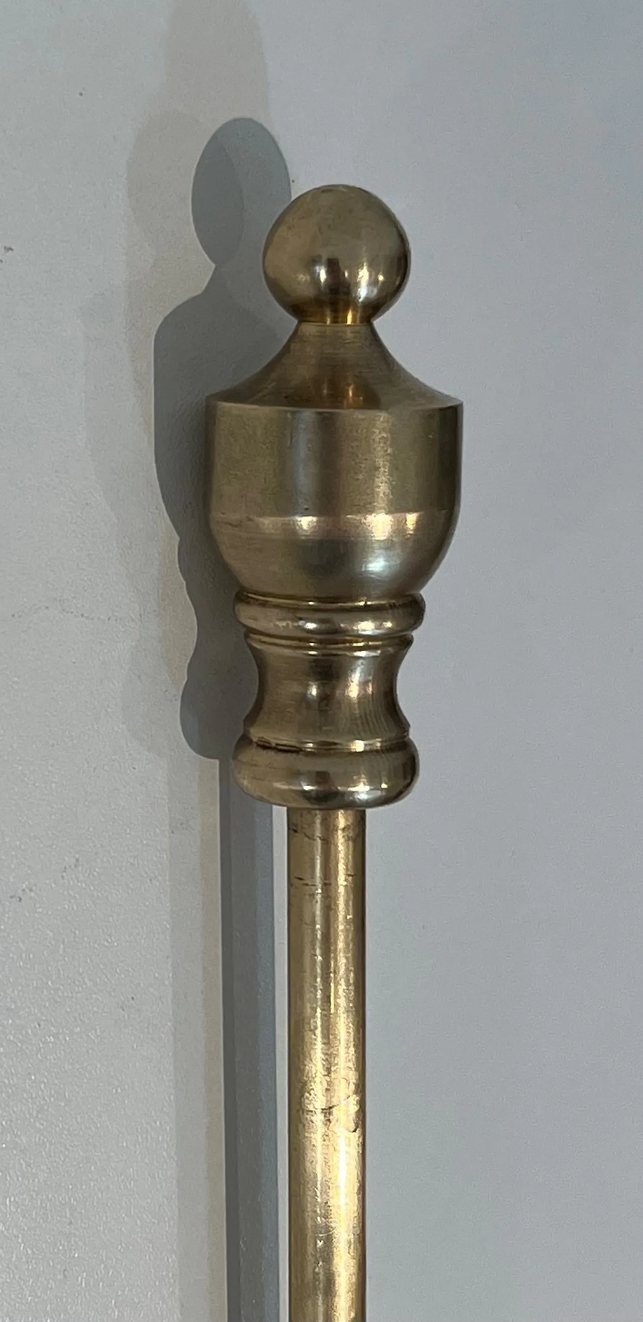 Neoclassical style brass fireplace instruments, 1970s 10