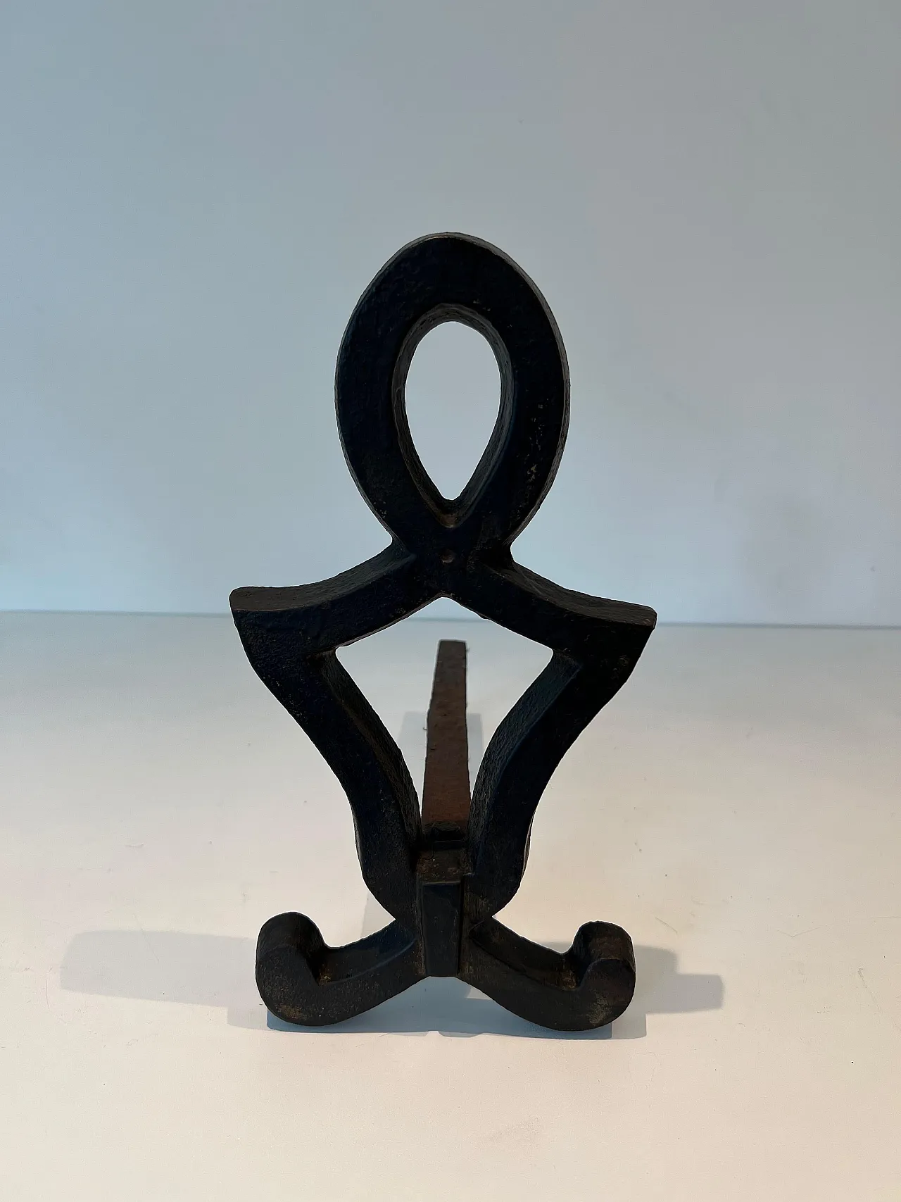 Pair of cast iron and wrought iron hallways by Raymond Subes, 1940s 7