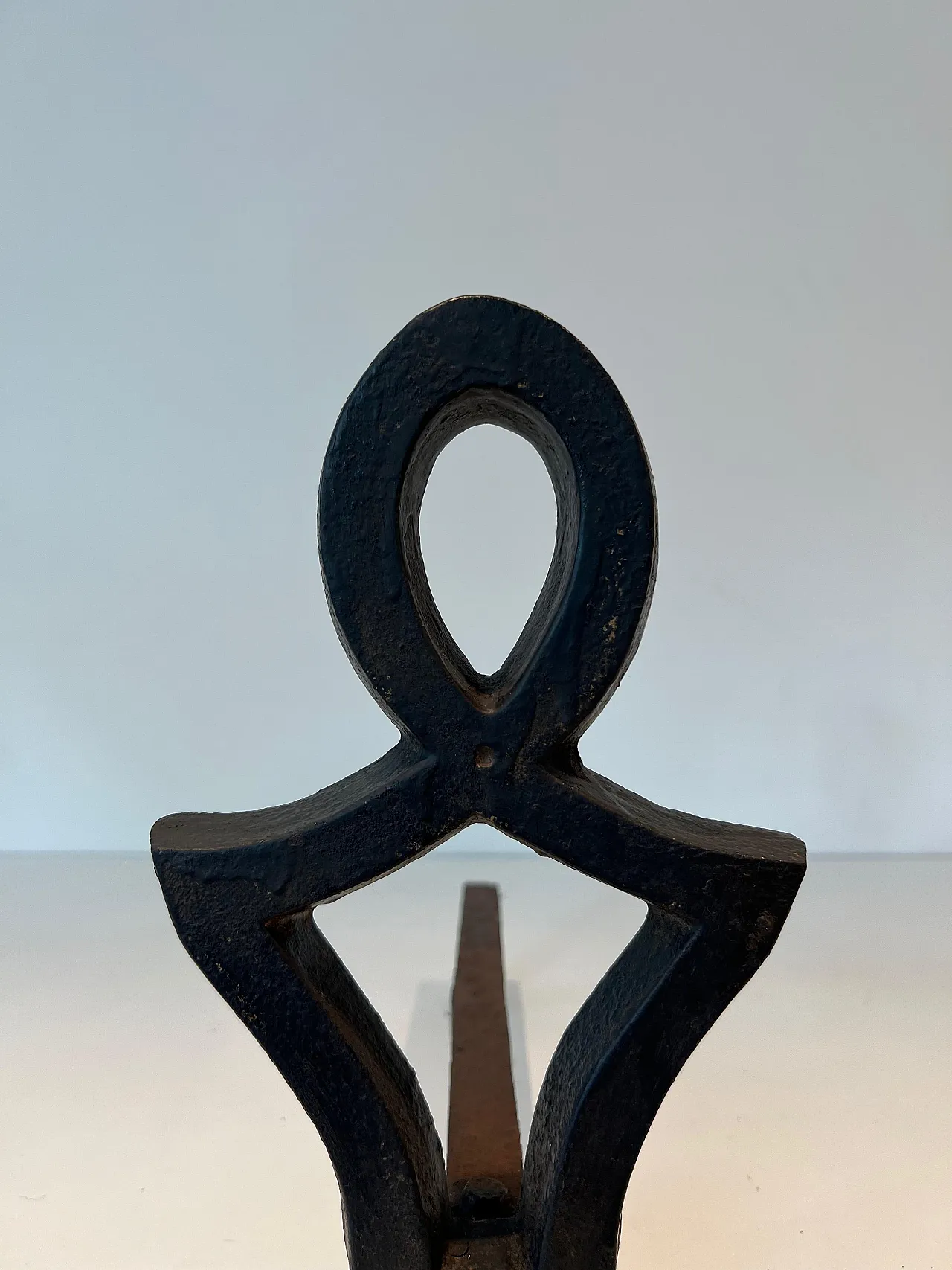 Pair of cast iron and wrought iron hallways by Raymond Subes, 1940s 8