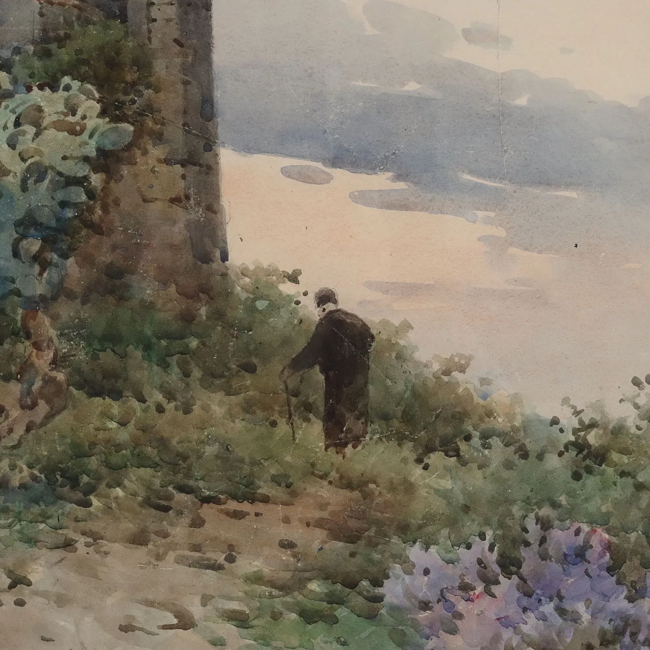 Painting by Angelos Giallinas, watercolour on paper, 19th century 3