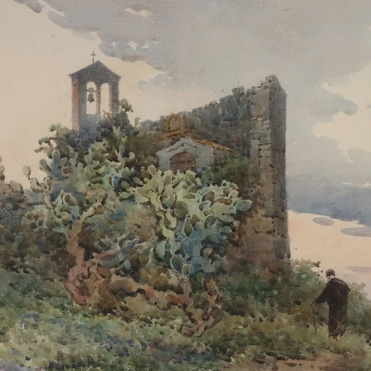 Painting by Angelos Giallinas, watercolour on paper, 19th century 4