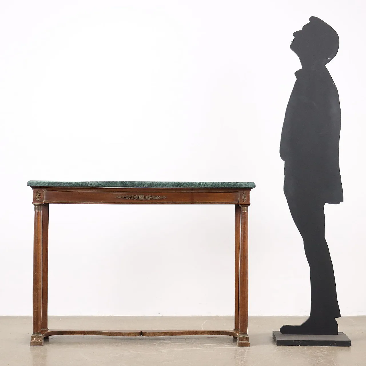 Mahogany and marble console table, 20th century 2