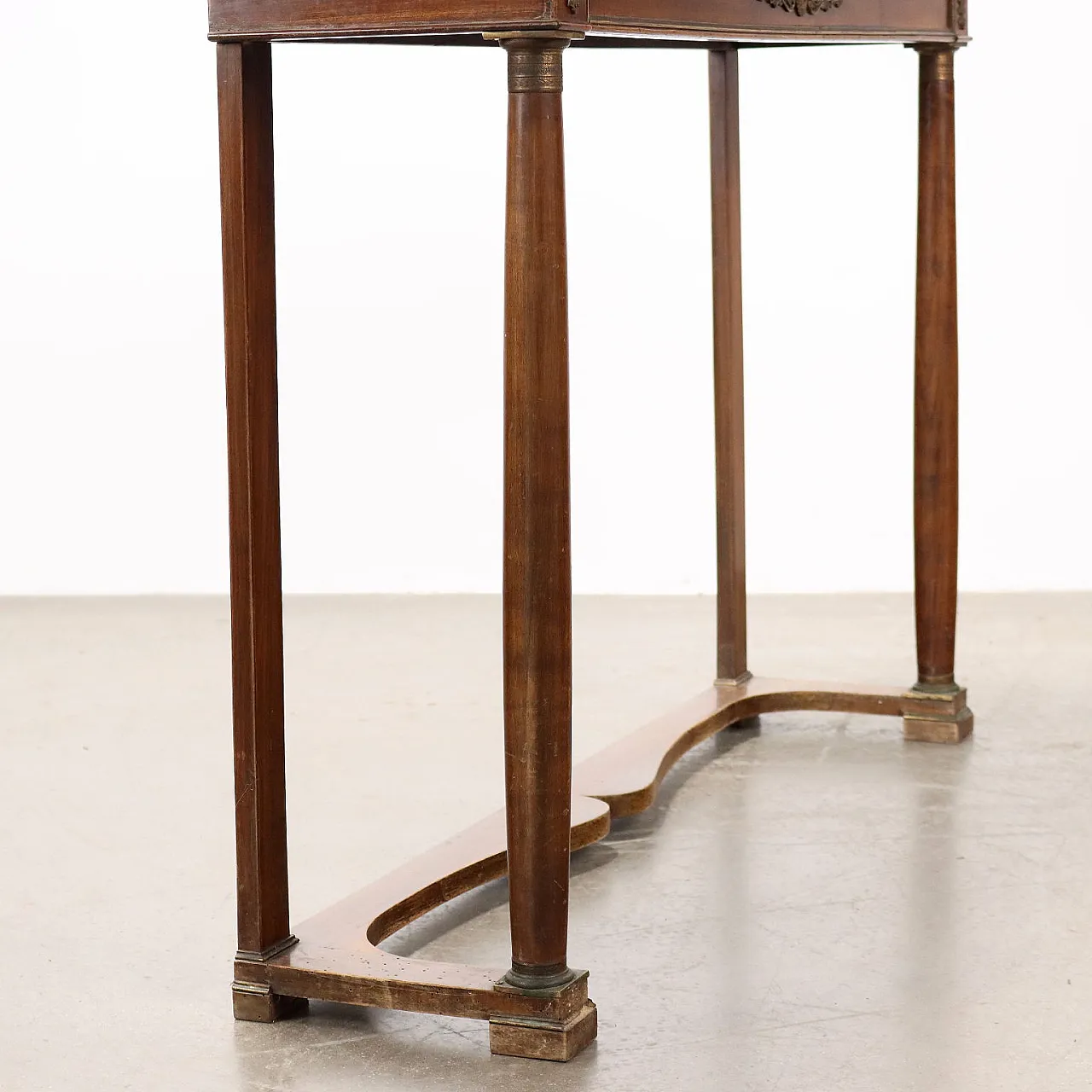 Mahogany and marble console table, 20th century 5