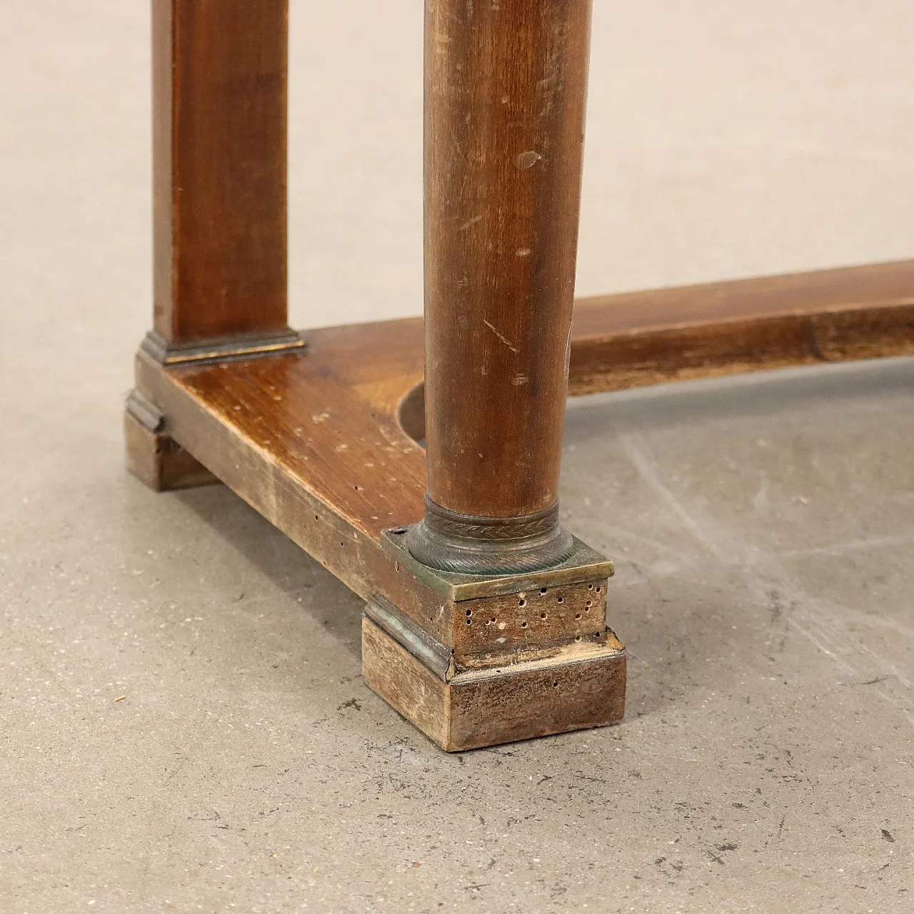 Mahogany and marble console table, 20th century 7