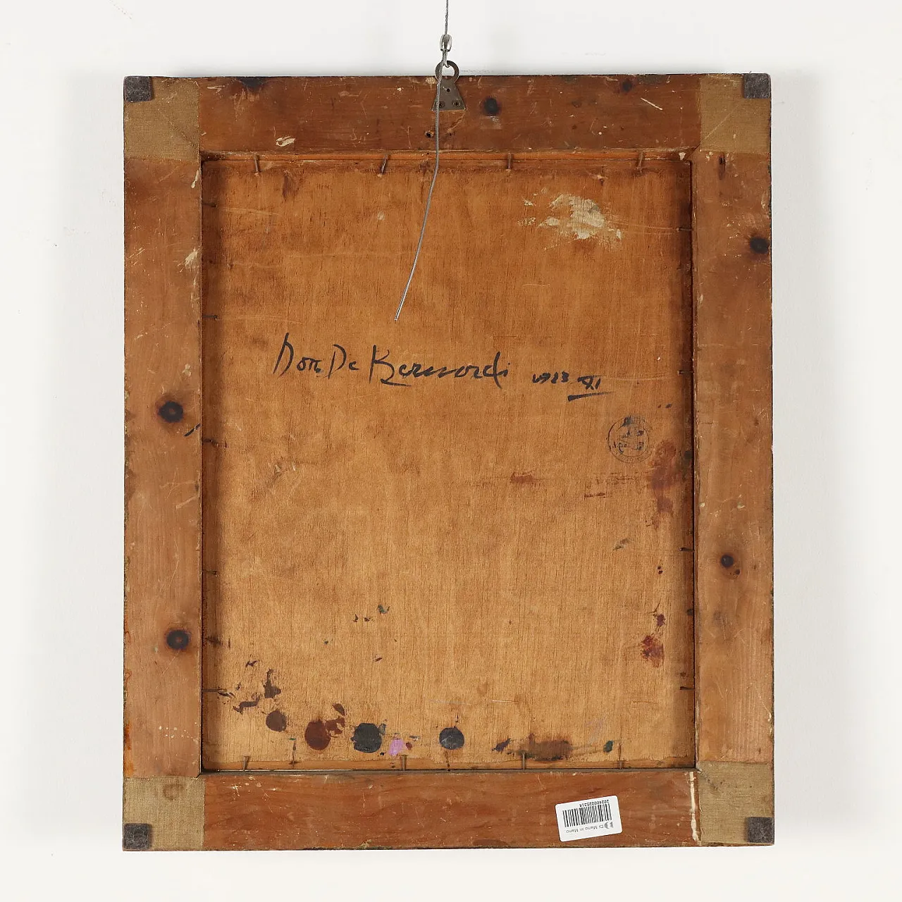 Painting by Domenico De Bernardi, oil on panel, 1920s 10