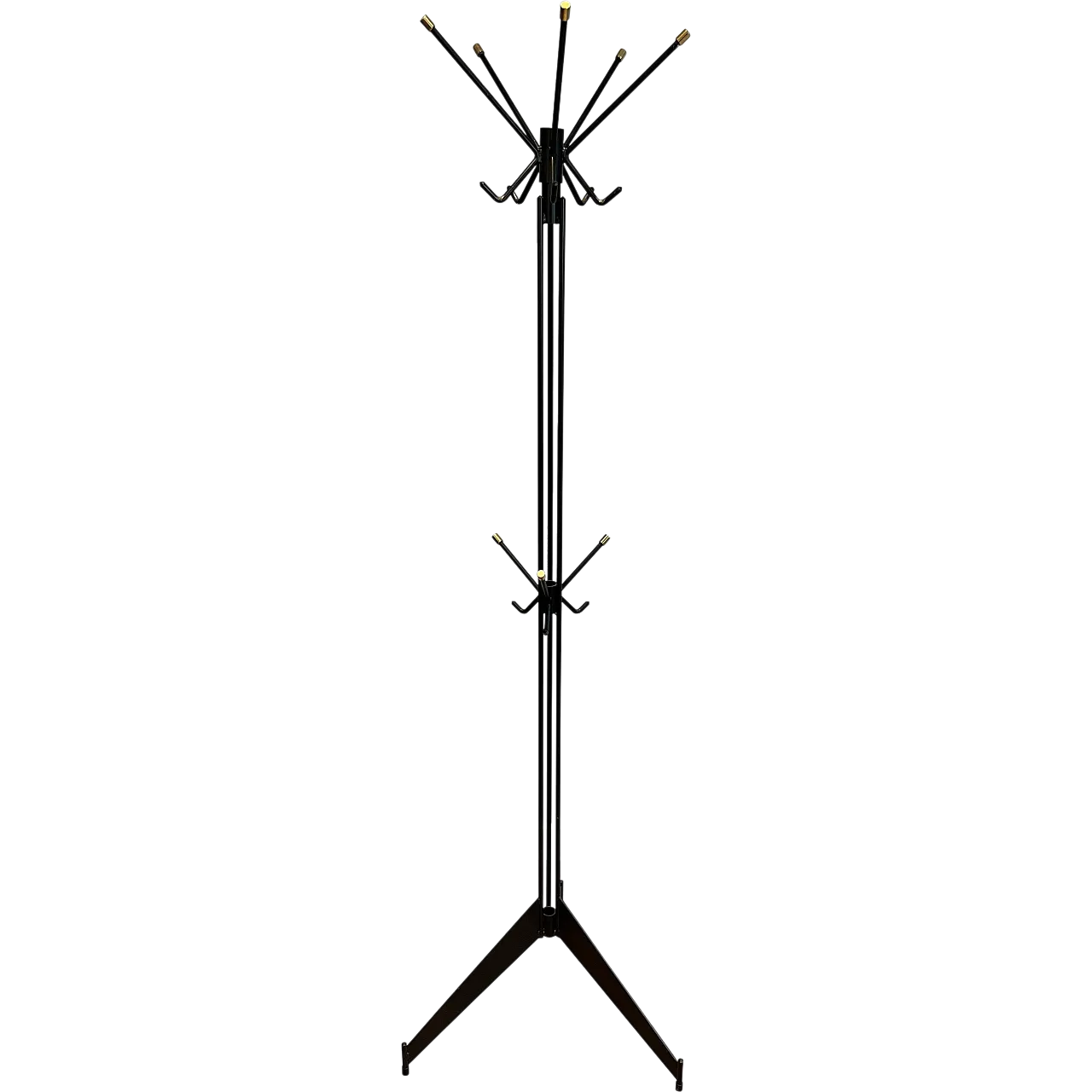 Brass and black lacquered coat stand, 1950s 19