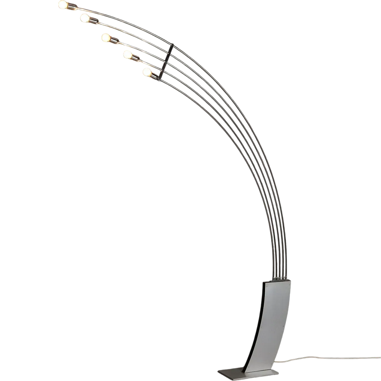 Lampada da terra in alluminio e metallo, fine '900 10