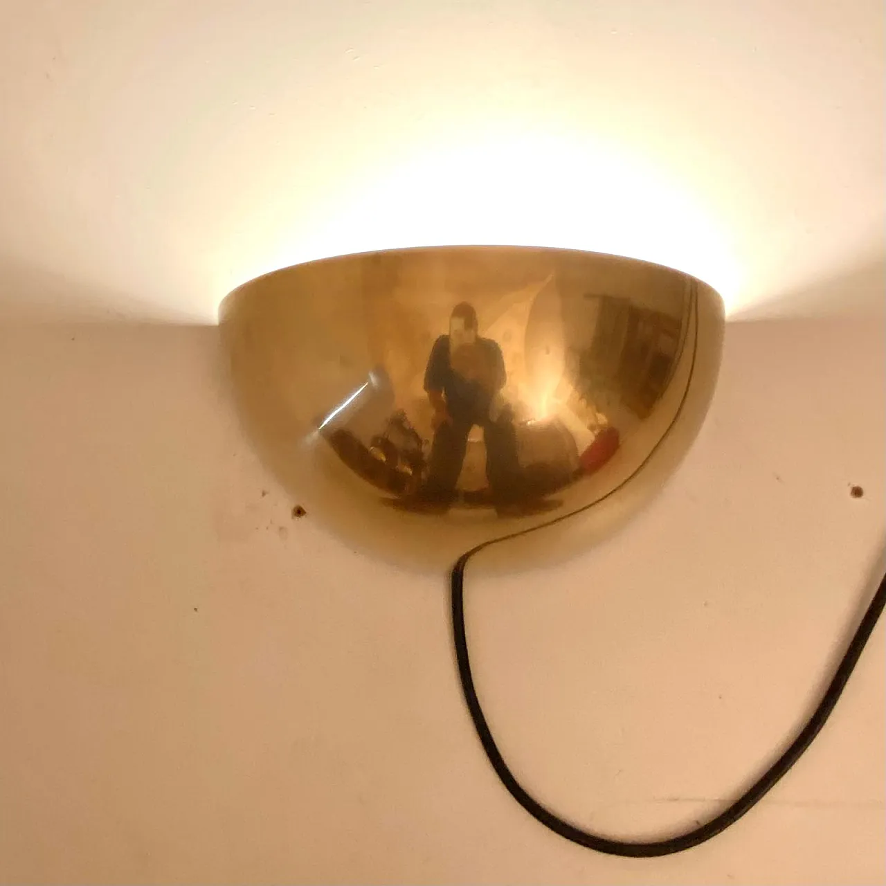 Brass wall light, Quebec model, Gjlla Giani for Troncon, 80s 11
