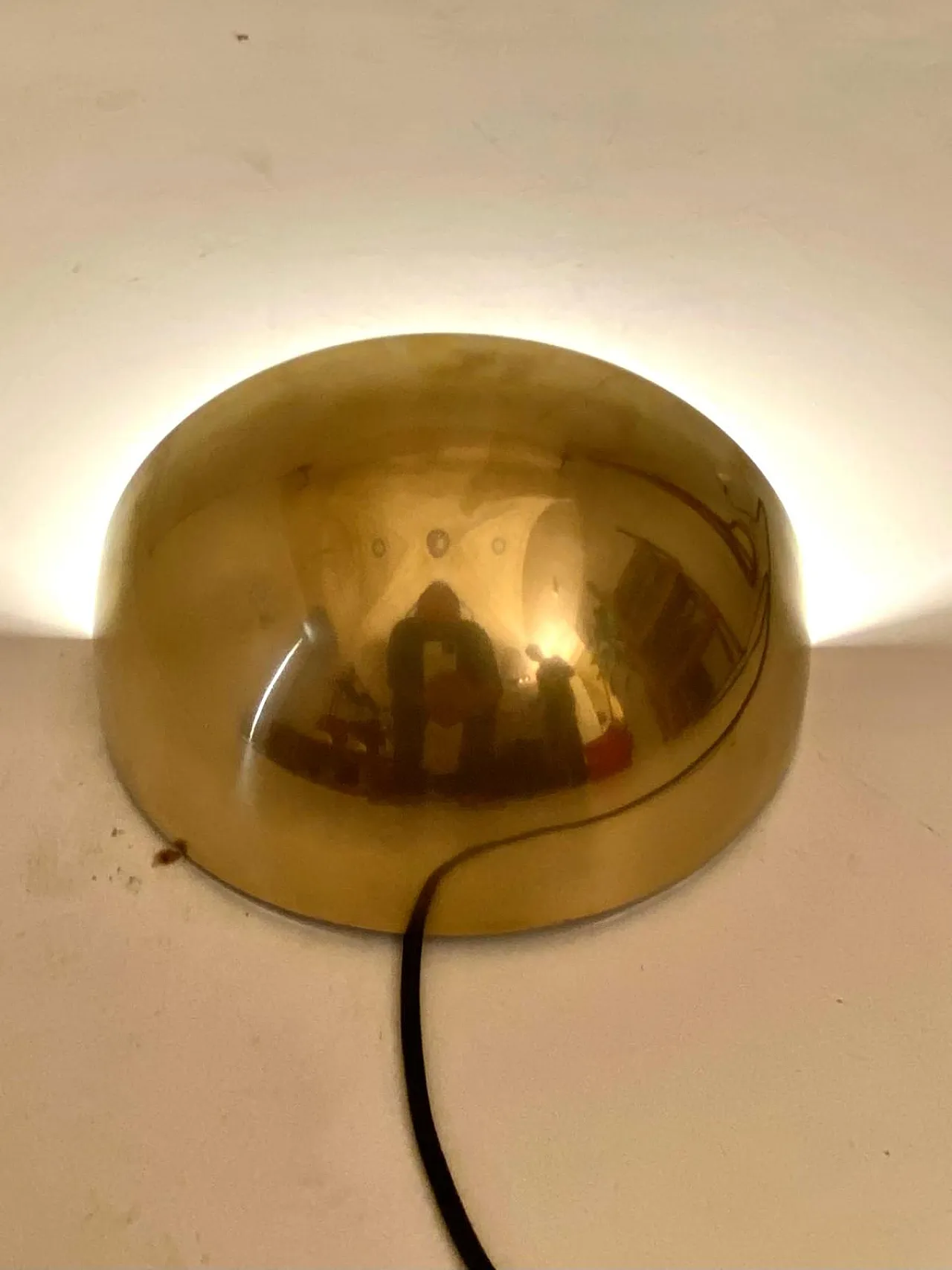 Brass wall light, Quebec model, Gjlla Giani for Troncon, 80s 12