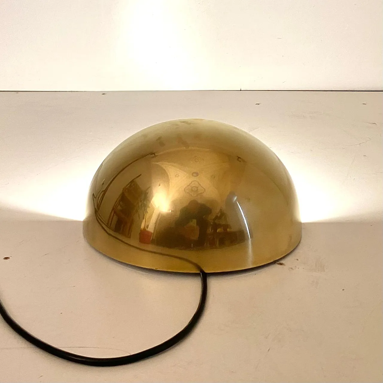 Brass wall light, Quebec model, Gjlla Giani for Troncon, 80s 13