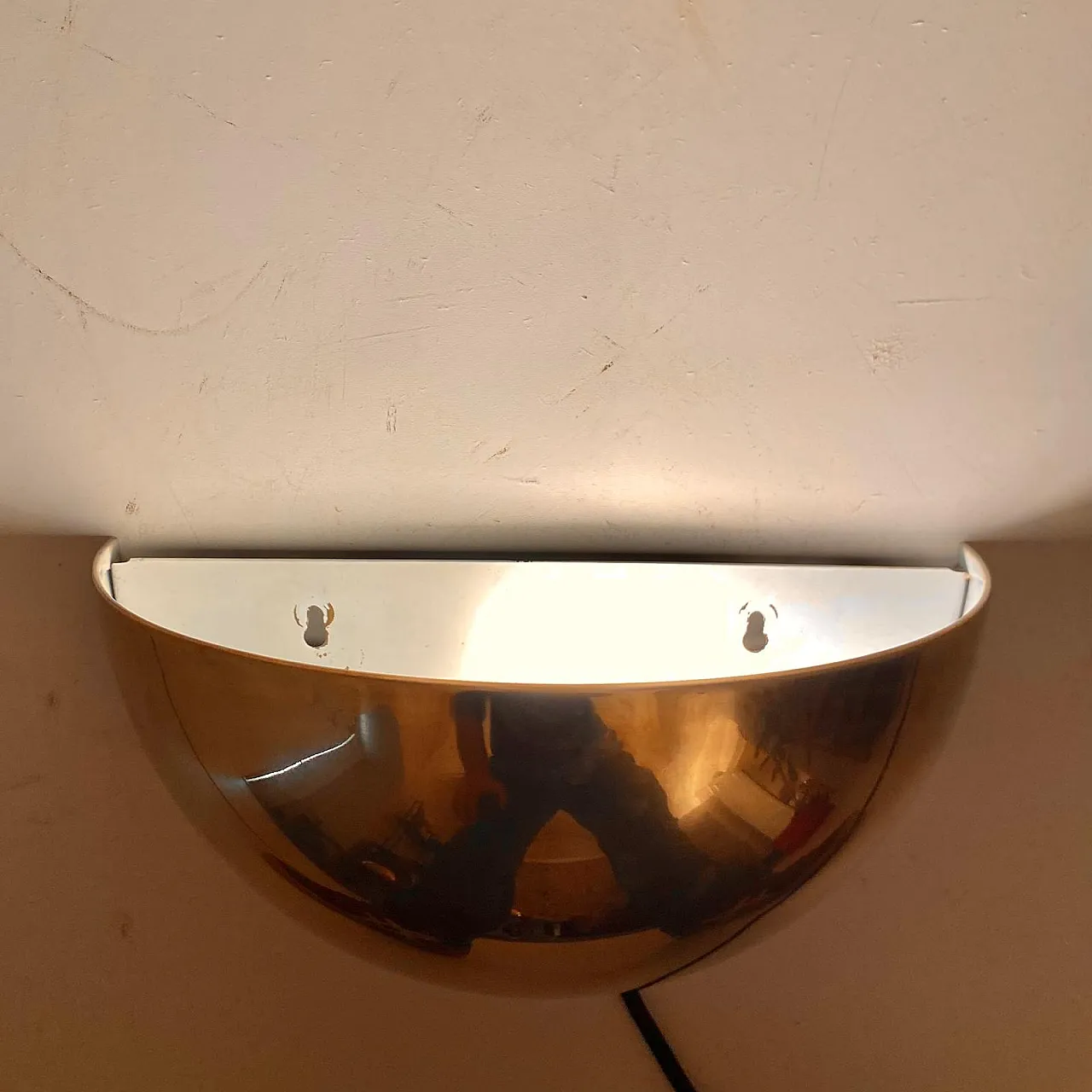 Brass wall light, Quebec model, Gjlla Giani for Troncon, 80s 17