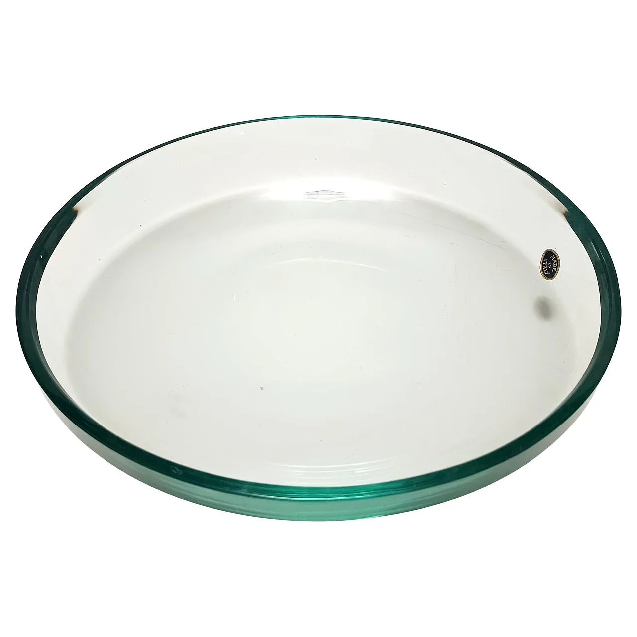 Thick glass centerpiece inFontana Arte style, 60s 1