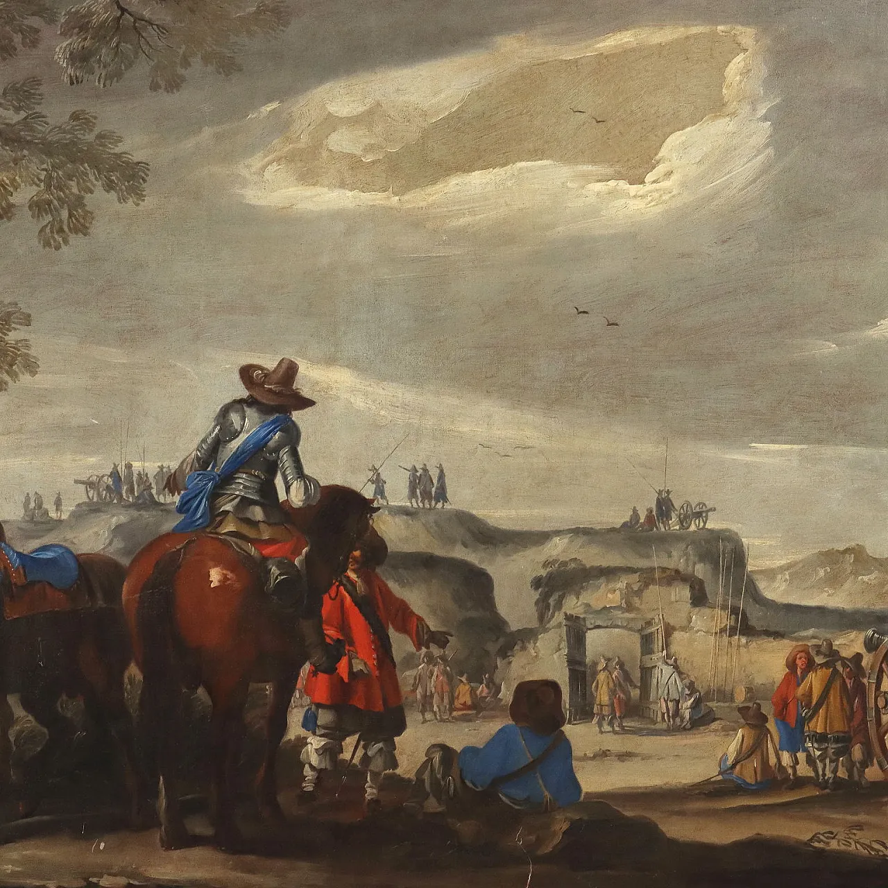 Waiting for the Battle, oil on canvas, 18th century 3